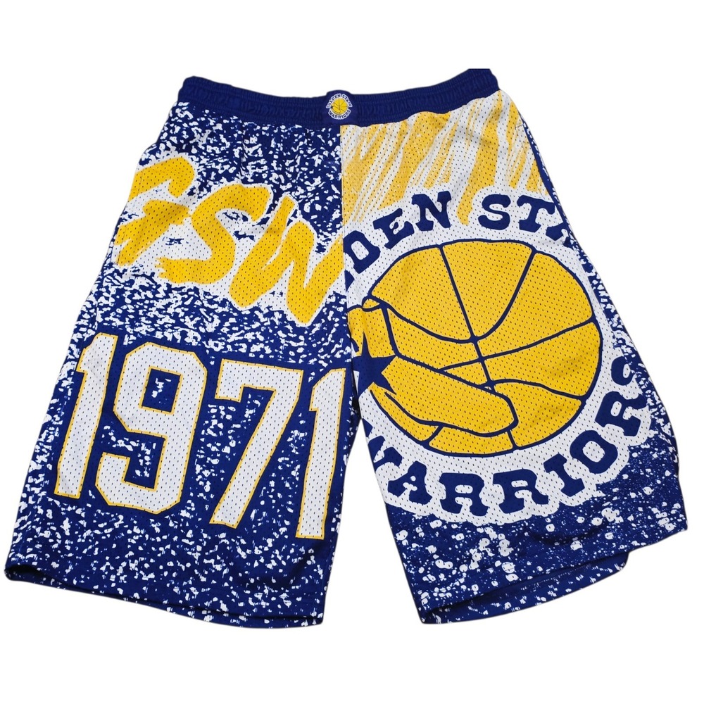 Mitchell Ness NBA Hardwood Classics Golden State Warriors Shorts Mens XLT Blue